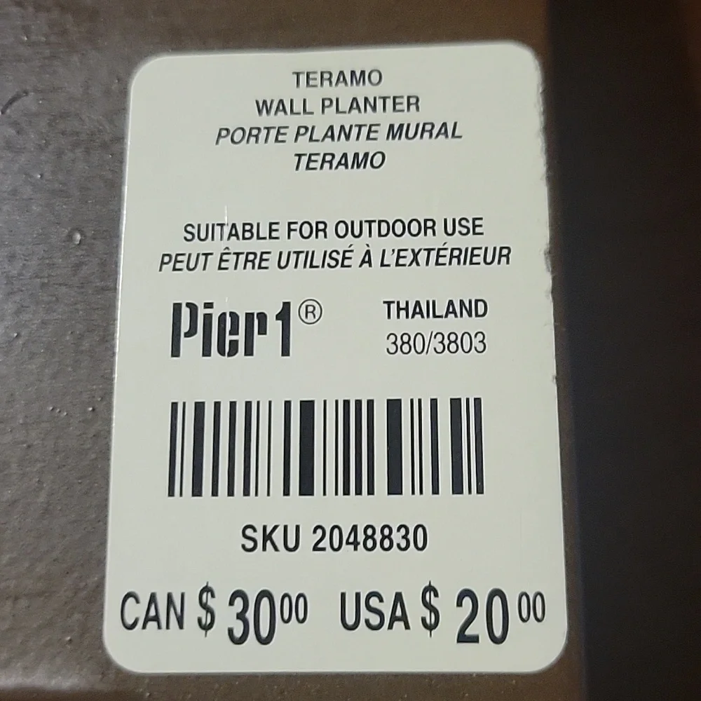 Pier 1 Imports Wall Planter Flower Fern Pot Holder Door Knocker Basketball Hoop
